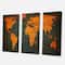 Designart - Ancient Map of The World Africa - Vintage Canvas Wall Art Print